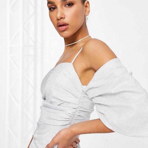 ASOS CLUB LONDON SPARKLE DRESS - Picture 3 of 9